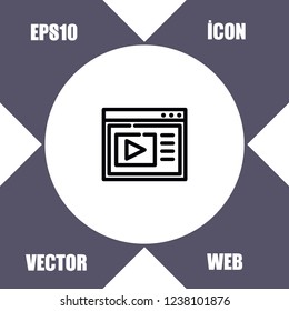 Video play icon vector