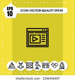 Video play icon vector