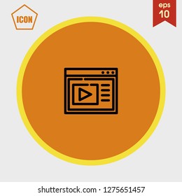 Video play icon vector