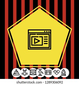 Video play icon vector