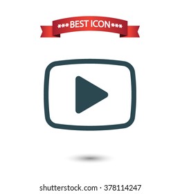 Video play icon vector