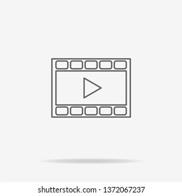 Video play icon. Vector concept illustration for design.