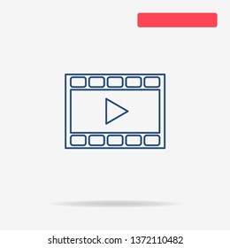 Video play icon. Vector concept illustration for design.