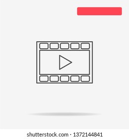 Video play icon. Vector concept illustration for design.
