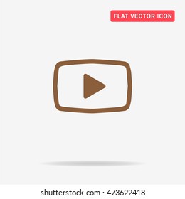 Video play icon. Vector concept illustration for design.