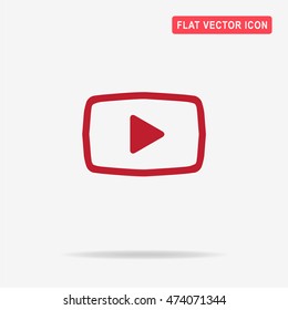 Video play icon. Vector concept illustration for design.