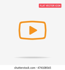 Video play icon. Vector concept illustration for design.