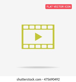 Video play icon. Vector concept illustration for design.