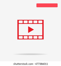 Video play icon. Vector concept illustration for design.