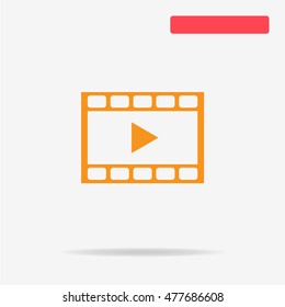 Video play icon. Vector concept illustration for design.