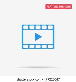 Video play icon. Vector concept illustration for design.