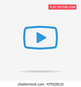 Video play icon. Vector concept illustration for design.