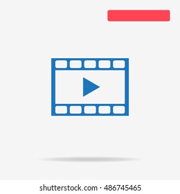 Video play icon. Vector concept illustration for design.