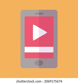 Video play icon, vector and glyph