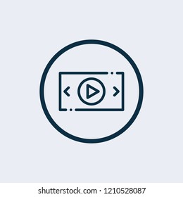 Video play icon. Vector illustration