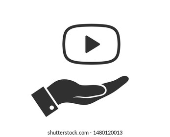 Video play, icon vector illustration EPS10