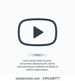Video play, icon vector illustration EPS10