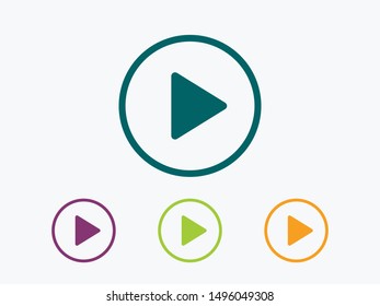 Video play, icon vector illustration EPS10