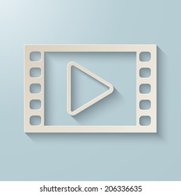 Video play icon. Vector illustration