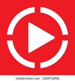 ilustración vectorial de icono de reproducción de vídeo