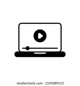 Icono de reproducción de vídeo en vector. Logotipo