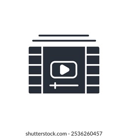 Video Icono de juego. Vector. Trazo editable. Signo de estilo lineal para usar Diseño web, logotipo. Ilustración de símbolo.
