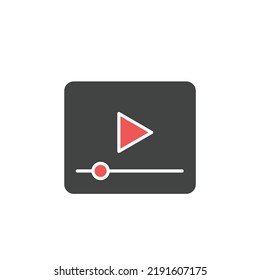 Video play icons  symbol vector elements for infographic web