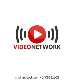 Video Play Internet Network Logo Template Design Vector, Emblem, Design Concept, Creative Symbol, Icon