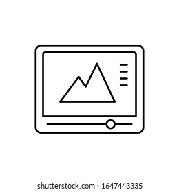 Video play, movie icon. Simple line, outline vector elements of cinematography icons for ui and ux, website or mobile application