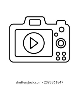 Reproducción De Vídeo En El Icono De La Cámara En El Estilo De Esquema