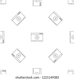 Video play pattern seamless vector repeat geometric for any web design