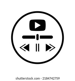 Video play, player icon. Simple editable vector graphics.