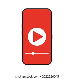 Firma De Reproducción De Vídeo En La Pantalla. Ilustración vectorial