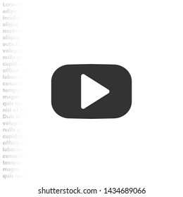 video play vector eps 10 icon , Lorem ipsum flat design