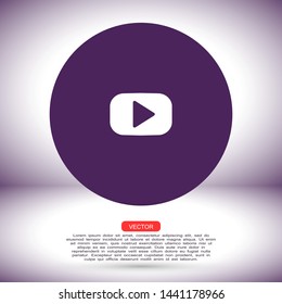 video play vector eps 10 icon , Lorem ipsum flat design