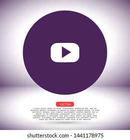 video play vector eps 10 icon , Lorem ipsum flat design