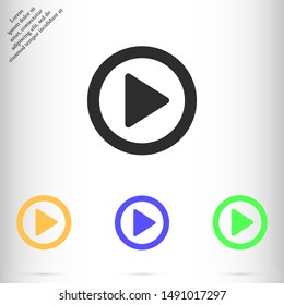 video play vector eps 10 icon , Lorem ipsum flat design