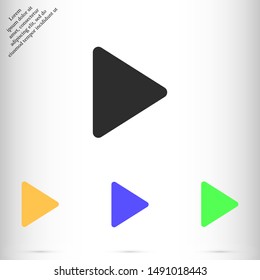 video play vector eps 10 icon , Lorem ipsum flat design
