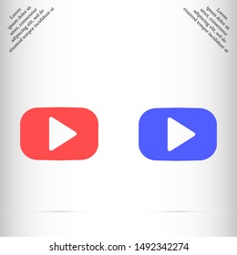 video play vector eps 10 icon , Lorem ipsum flat design