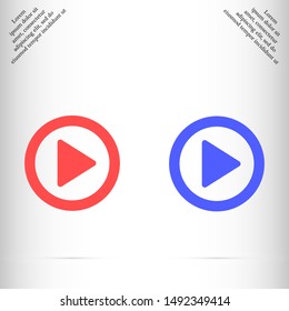 video play vector eps 10 icon , Lorem ipsum flat design