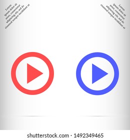 video play vector eps 10 icon , Lorem ipsum flat design