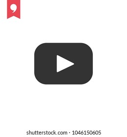 Video play vector icon