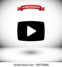 Video play vector icon