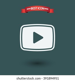 Video play vector icon