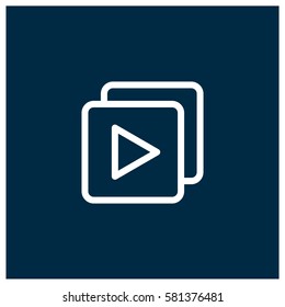 Video play vector icon