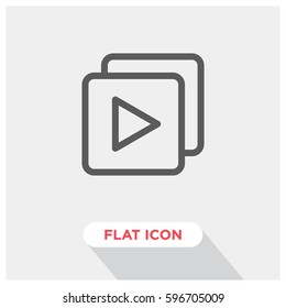 Video play vector icon