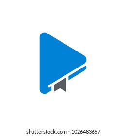 Video play vector logo icon illustration
