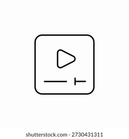 video playback control icon sign vector