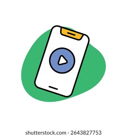 Video Playback Icon vector stock illustration