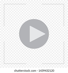 Video playback modern icon in flat design on transparent background, watch movie. Vector illustration isolated.